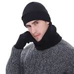 Winter men's hats, scarves, gloves, suits. Fashion knitting & velvet hats, scarves sets, 3 piece sets. Stay warm and sty — photo 4