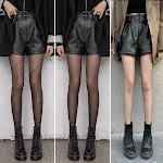 Light flesh-colored net tights, summer JK style, black with "Ins" letters, perfect for a trendy and comfortable summer o — photo 23