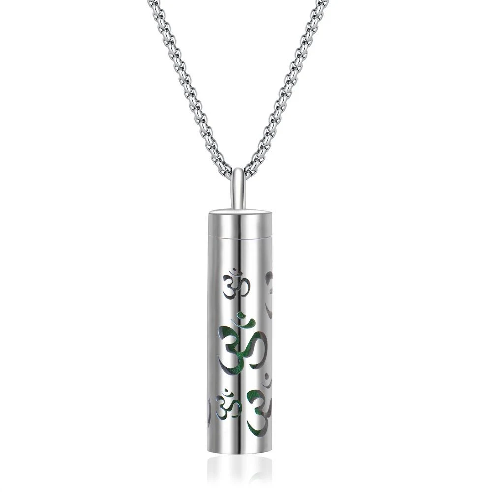 Pingente Aromaterapia Frasco Perfume Aço Inoxidável. Leve seus óleos essenciais favoritos com você. Design elegante e portátil para o dia a dia. — foto 2