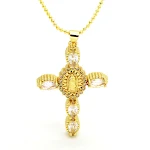 Colar Cruz de Zircônia Colorida para Mulheres. Adicione um toque de elegância e fé com este colar deslumbrante, perfeito para uso diário e ocasiões especiais. — foto 15