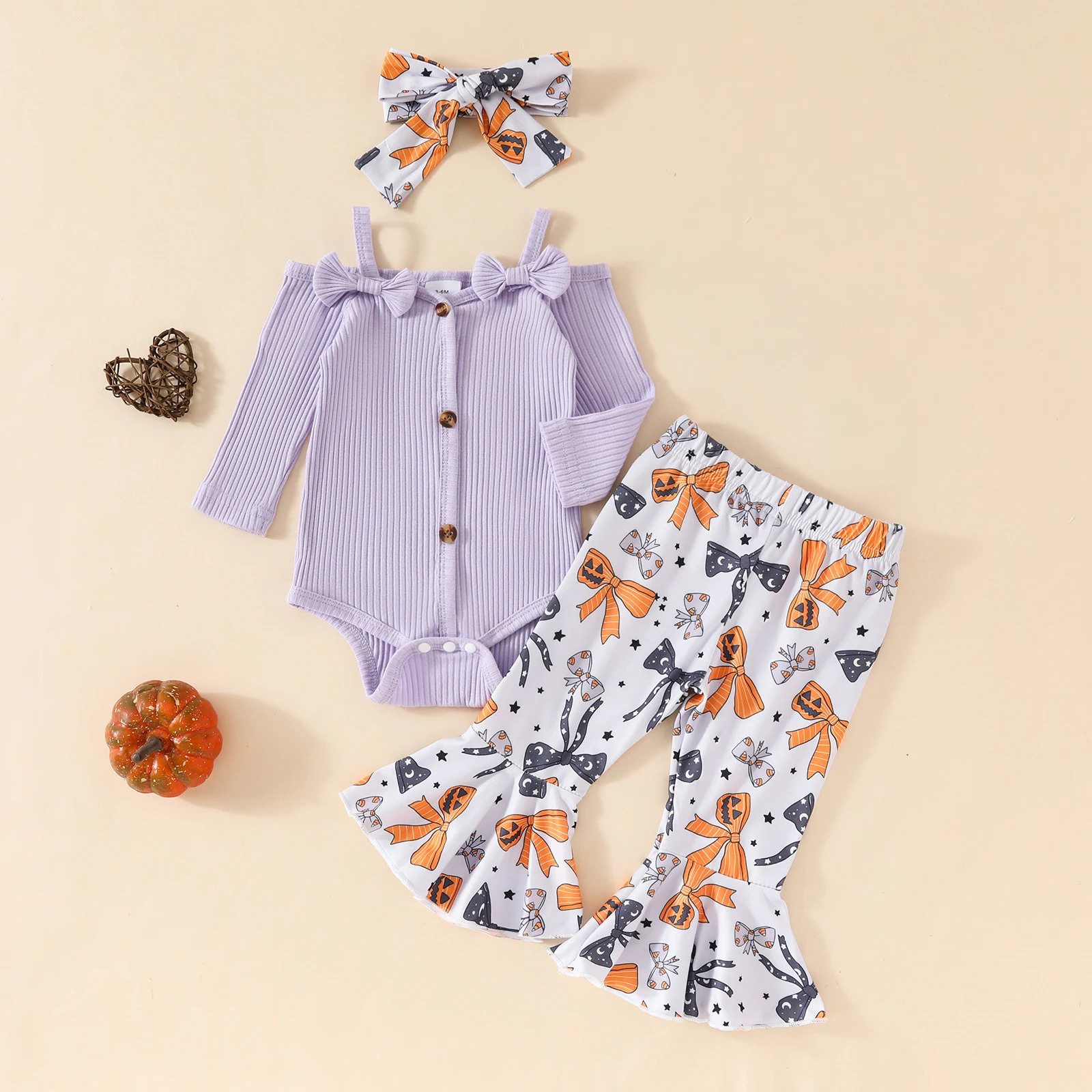 Title 8, Conjunto feminino de três peças com romper ombr...