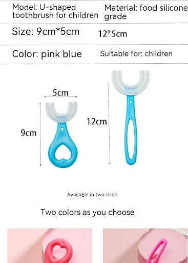 Title 7, Escova de Dentes Infantil em U Silicone Macio G...