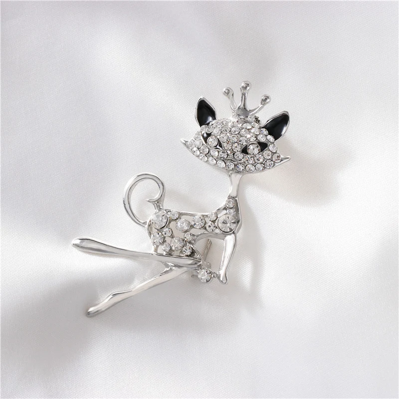 Broche de diamante com gatinho — foto 5
