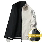 Jaqueta de beisebol casual solta dupla face para homens estilo piloto, design moderno e confortável, perfeita para diversas ocasiões do dia a dia. — foto 12