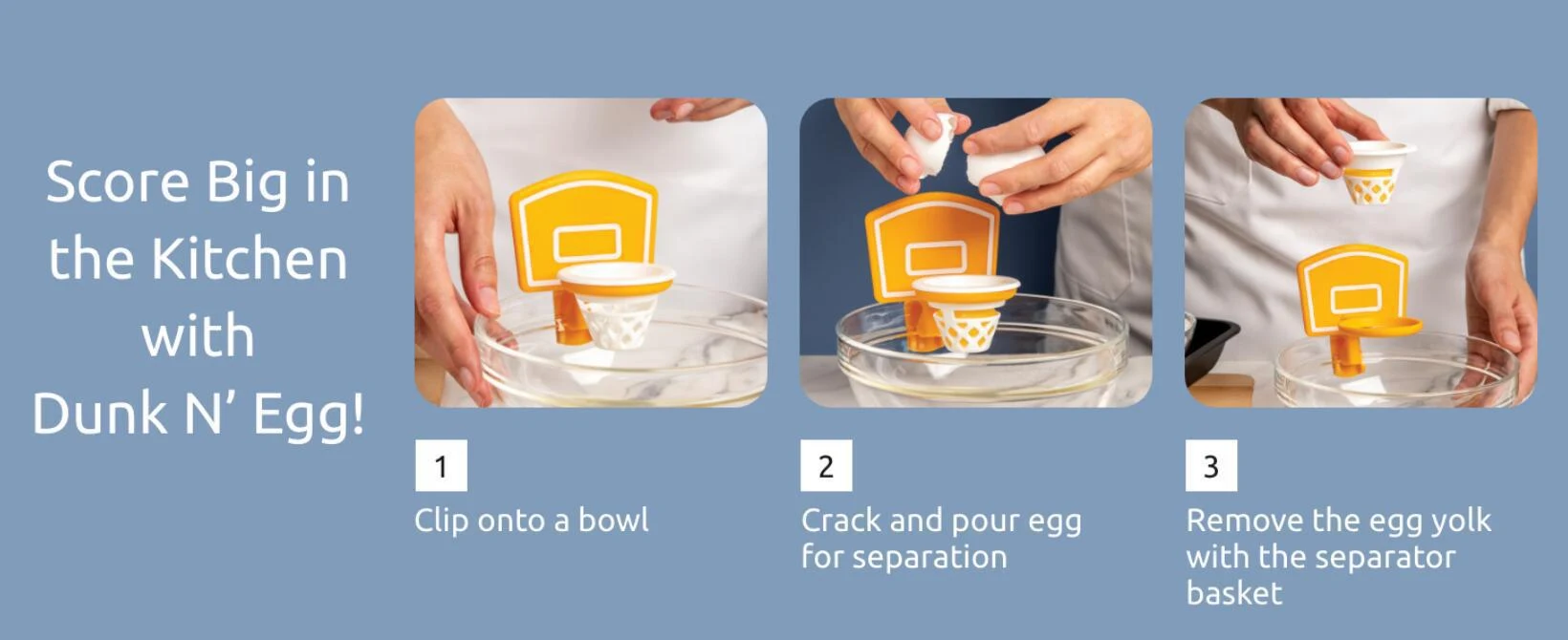 Title 8, Kitchen Basketball Hoop Egg Separator Yellow an...