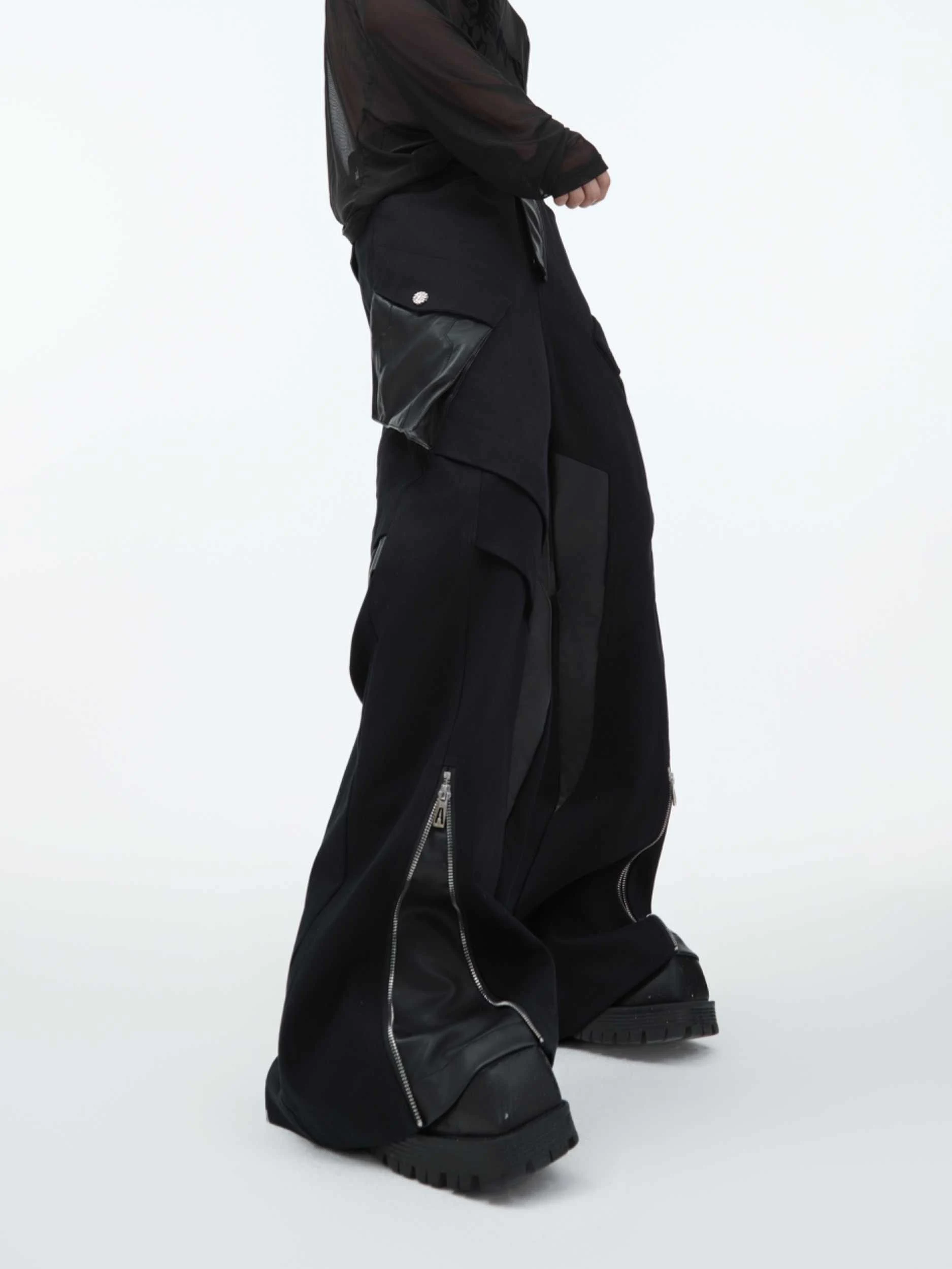 Metal Stitching Loose Straight Casual Pants for ultimate comfort and style. Enjoy a relaxed fit and modern look, perfect — photo 3
