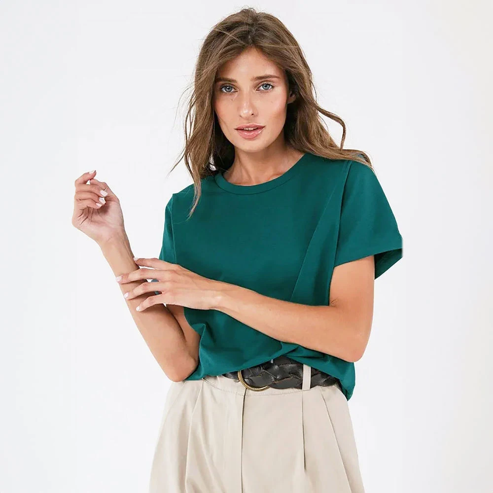 Casual Home Commuter All-matching Round Neck Short Sleeve T-shirt — photo 10