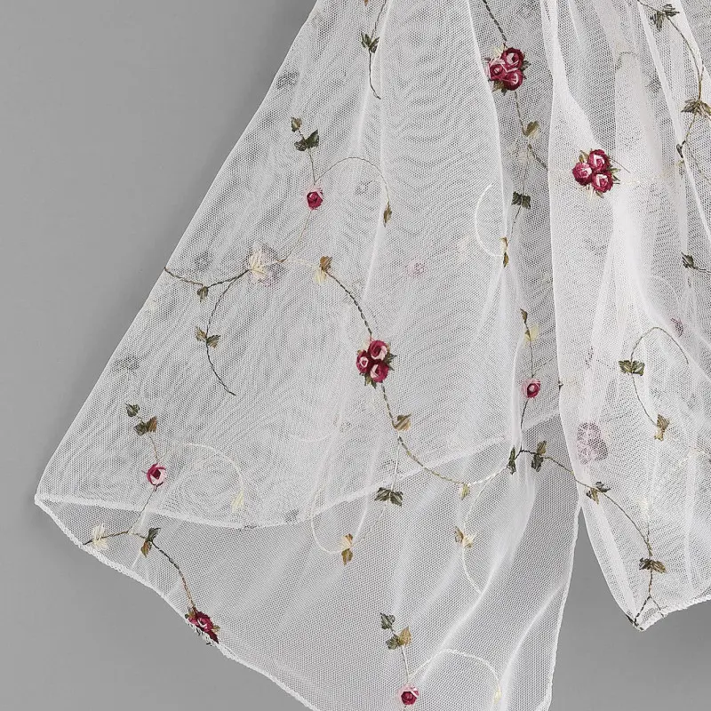 Loose lace mesh sunscreen provides breathable UV protection and stylish design, perfect for the beach and outdoor activi — photo 3
