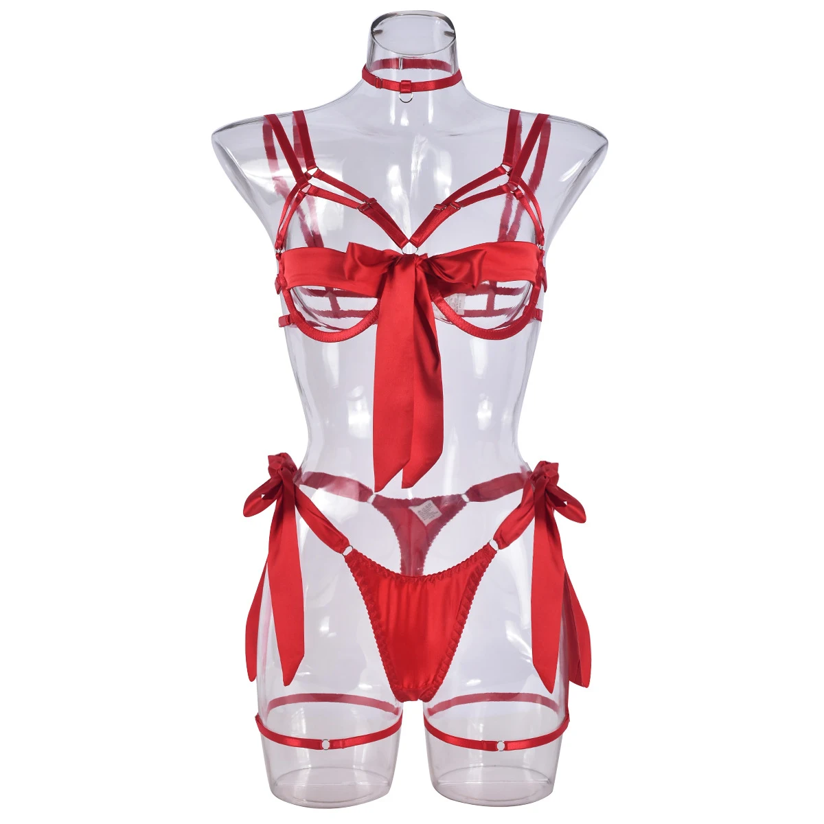 Title 11, Conjunto de lingerie push-up com design vazado,...