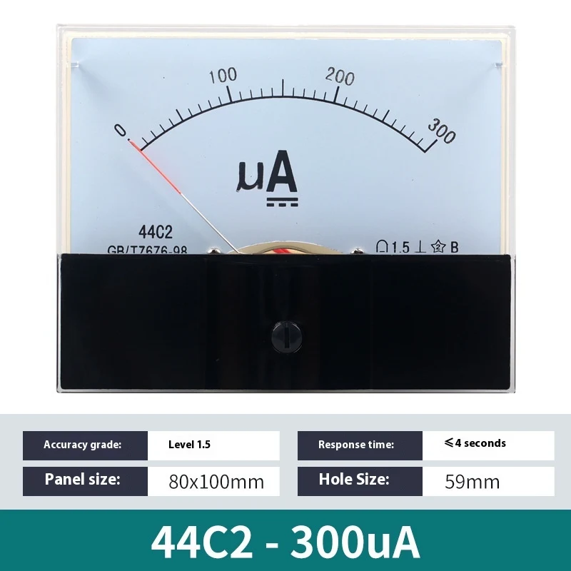 44C2 Pointer DC Ammeter Microampere Mechanical Plate Meter. Measures 1A, 2A, 3A, 30A, 5A, 50A, 100uA. Precise and reliab — photo 18