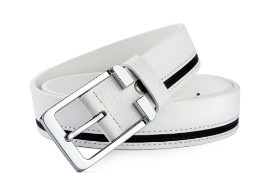 Title 3, Trendy mens white leather belt. A stylish and ...