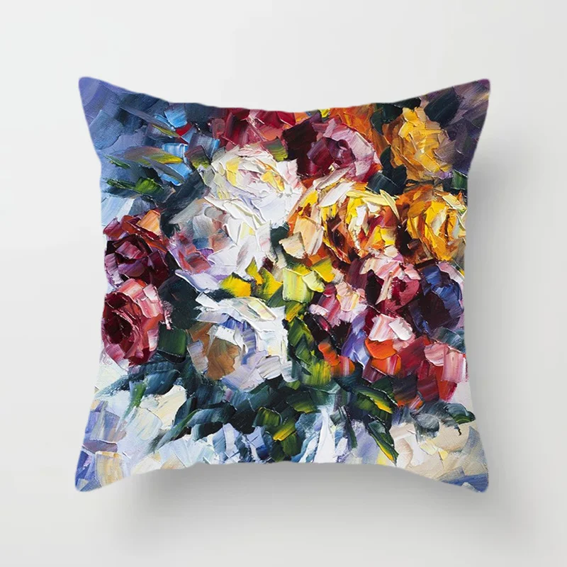 Nordic Minimalist Corolla Red Rose Pillowcase for Living Room Sofa, Decorative Peach Skin Cushion Cover, Hot Selling! — photo 14