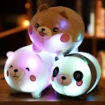 Travesseiro Urso Branco Luminoso Colorido e Macio Fofo para a Cintura Ideal para Conforto e Decoração — foto 4
