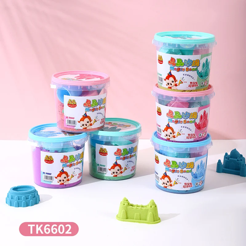 Creative Barreled Space Sand Mud Set perfect for kids to play and mold. Sensory and creative development sand. Great gif — photo 3