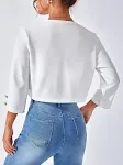 Solid Color Slit Bomber Jacket for women offers comfort and style. Perfect for a modern, casual look, suitable for every — photo 9
