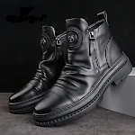 Men's Fashionable All-match High-top Velvet Tactical Military Boots, versatile, durable, comfortable, ideal for both eve — photo 11