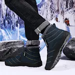 Męskie buty zimowe outdoor z grubym ociepleniem, zamkiem i podszewką z polaru. Zapewniają ciepło i komfort w chłodne dni. — zdjęcie 1