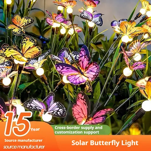 Title 1, Solar Color Changing Firefly Butterfly Lawn Lam...