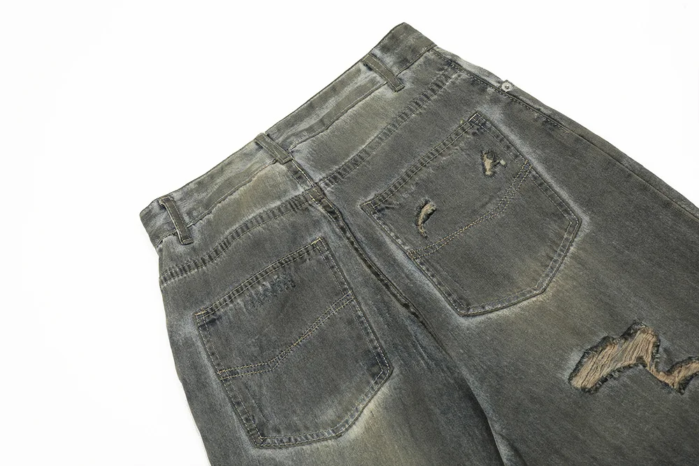 Title 4, Heren Heavy Industry Ripped Beggar Jeans – Stoe...