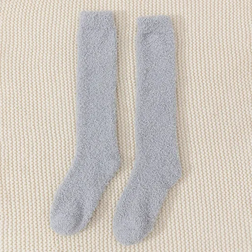 Title 13, No Hair Loss Coral Velvet Knee Socks For Childr...