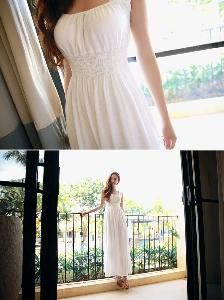 Title 15, Solid Color High Waist Polka-dot Swing Chiffon ...