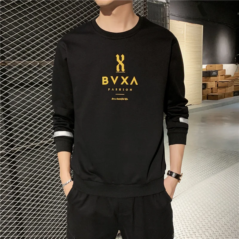 Title 4, Camiseta de manga comprida masculina Suéter fol...