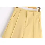 Shorts casuales de tres piezas para mujer con color puro, comodidad y estilo. Perfecto para un look relajado en cualquier ocasión, versátil y práctico. — foto 3