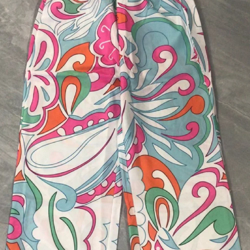 Title 2, Conjunto Casual Feminino Calça Estampada Top Co...