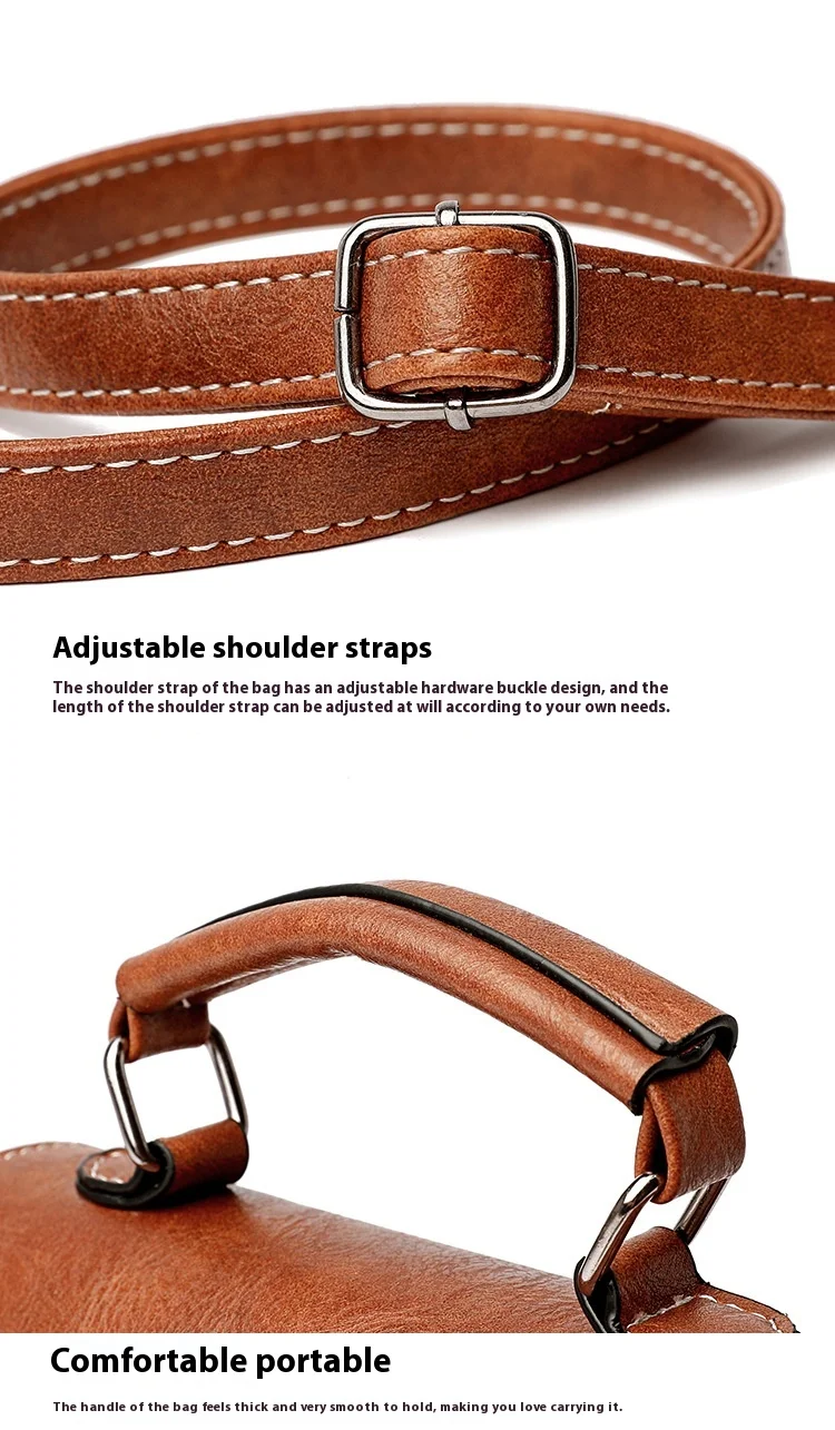 Retro Portable Shoulder Messenger Bag Stylish and Functional, Perfect for Everyday Use, Travel, and Work, Offers Conveni — photo 5