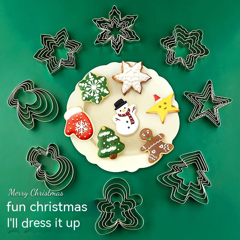 Title 9, Christmas Series Biscuit Cake Mold Baking Fonda...