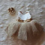 Vestido de boda para niña falda flor industria pesada. Elegancia y estilo. Perfecto para bodas y ocasiones especiales. Un sueño hecho realidad. — foto 5