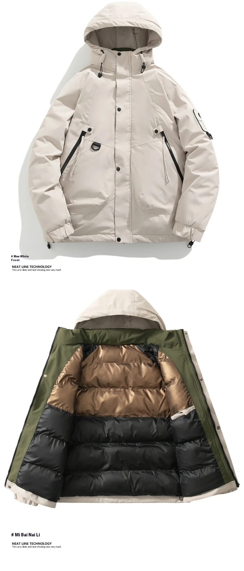 Title 6, Fashion Hooded Couple Jacket Warm Coat. Stay co...