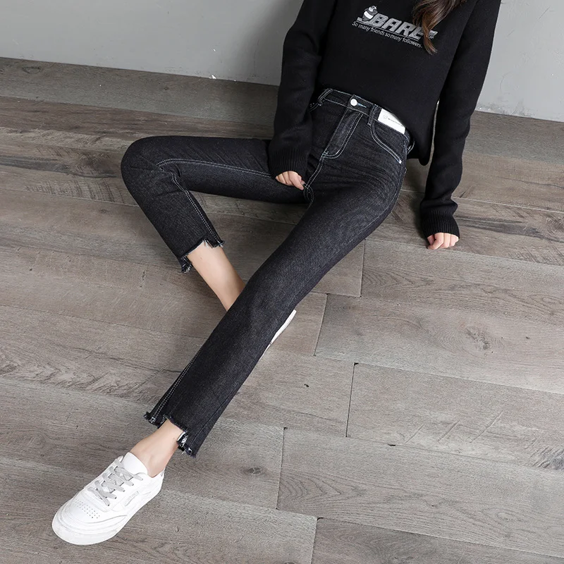 Women's Smoky Gray Straight-leg Jeans, comfortable and stylish. Versatile jeans perfect for casual or dressed-up looks. — photo 1
