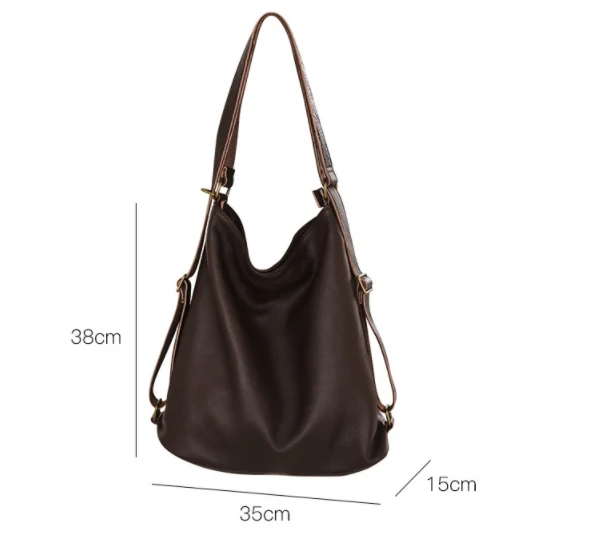 Women's Fashion All-match Top Layer Cowhide Leather Single-shoulder Bag. Versatile and stylish, perfect for everyday use — photo 6