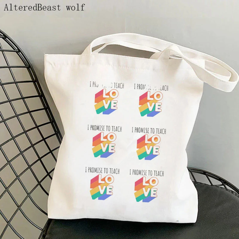 Title 7, Canvas tote bag patroon, milieuvriendelijk, gro...