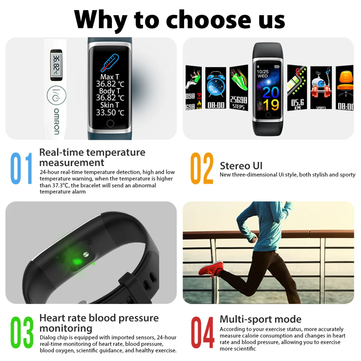 Title 9, Pedometer Exercise Sleep Monitoring Multi-funct...