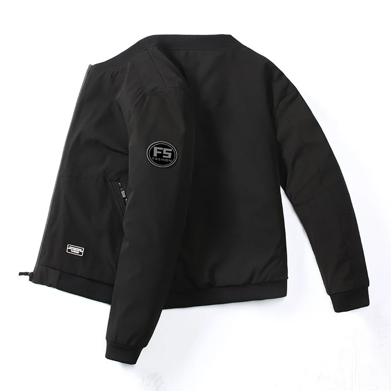 Trendy Stand Collar Workwear Baseball Jacket for Men. Stylish and functional. Perfect for work or casual wear. Comfortab — photo 5