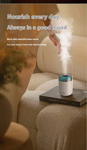Title 2, Humidificador con Copa de Cristal, Luces Colori...