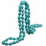 Colar de contas turquesa para moda corrente de clavícula retrô férias. Adicione elegância e estilo ao seu visual de verão com este colar. — foto 2
