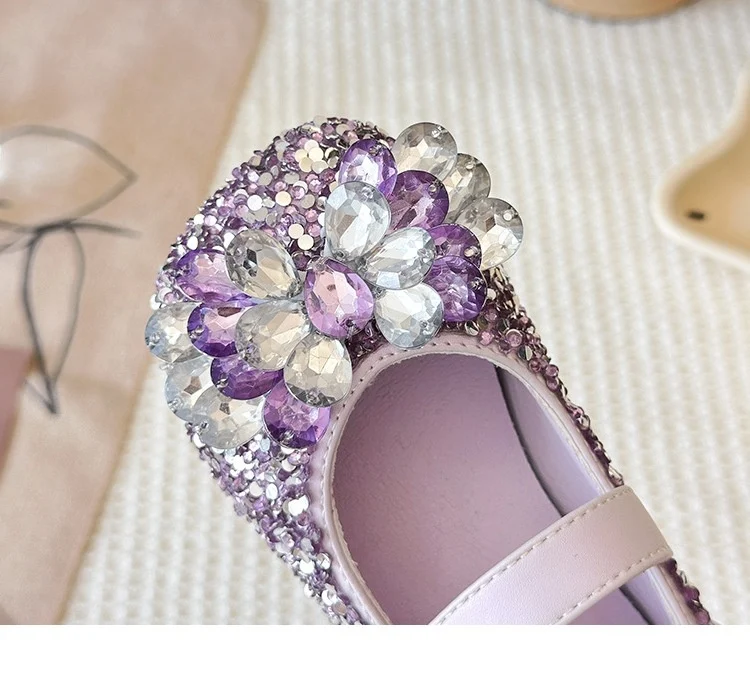 Title 12, Scarpe Diamante di Vetro da Ragazza Performance...