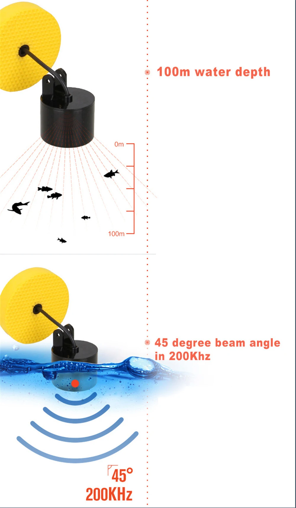 Title 7, Fish Finder para pesca com sonar de alta precis...