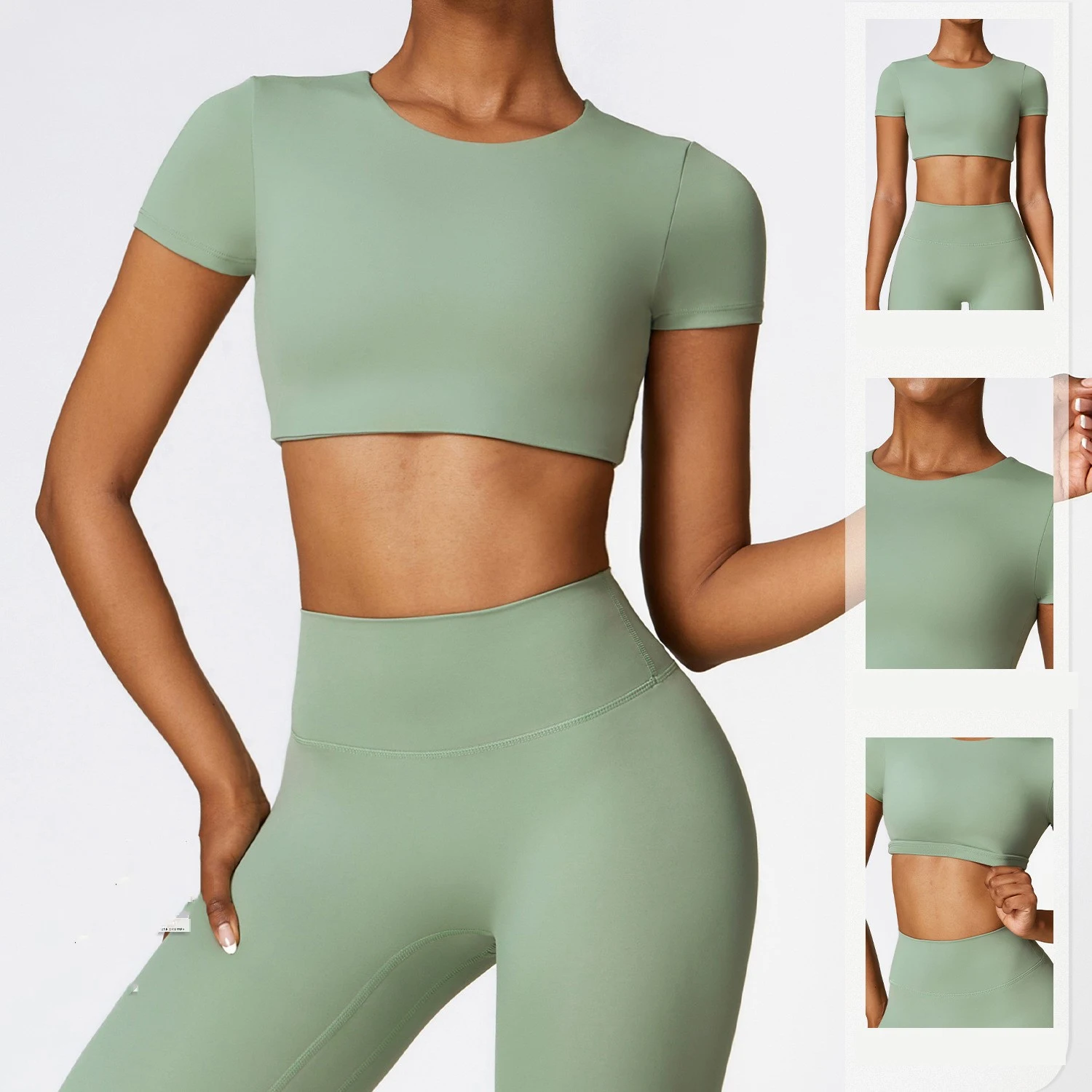 New High-strength Tight Yoga Short Sleeve Outdoor Casual Sports Top perfect for any activity. Comfortable, high-performa — photo 8