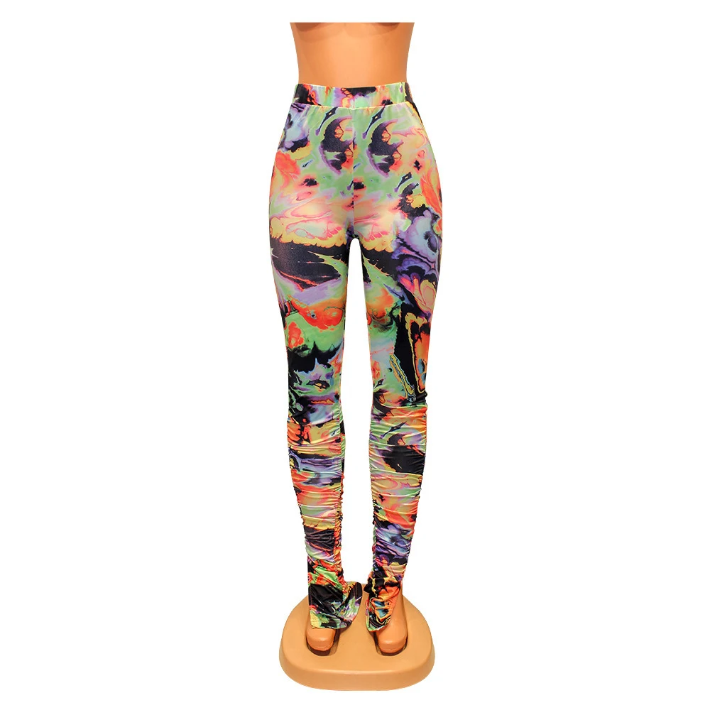 Damesbroek met hoge taille en onregelmatige plooien Stijlvolle broek die comfort en een moderne uitstraling combineert, perfect voor een flatterende look en accentueert de figuur — foto 7