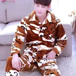 Tiger pattern mens cardigan