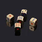 Gold colorful dices