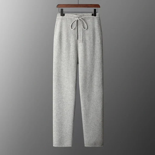 Title 10, Pantalones sueltos de lana de cintura alta y ca...