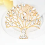 Spilla albero piccolo con strass per abbigliamento elegante. Design generoso e di alta qualità, per un tocco di classe. — foto 1