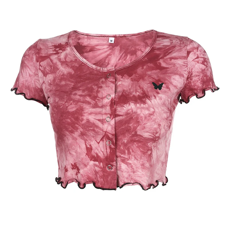 Title 8, Camiseta curta com abotoamento borboleta