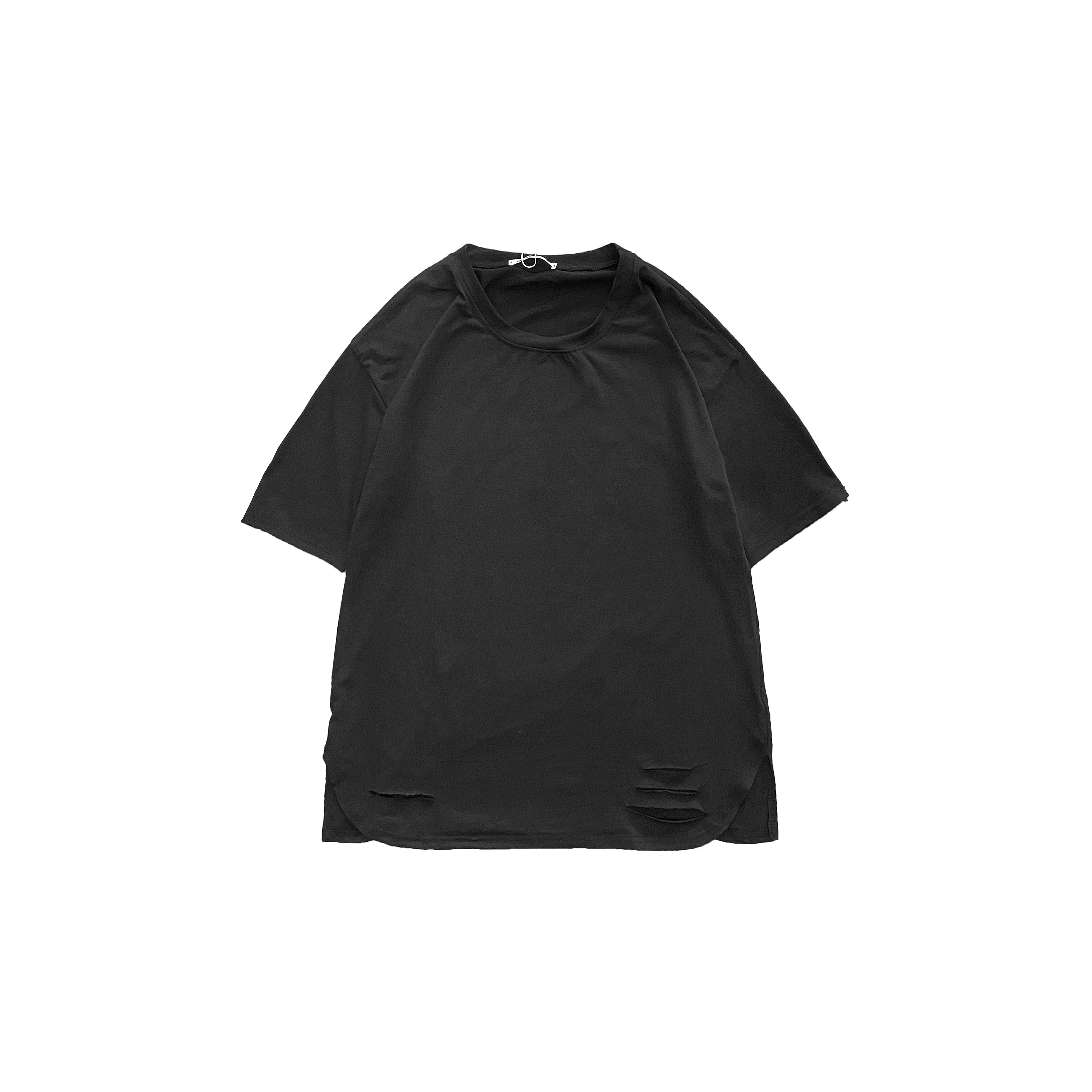 Trendy heren T-shirt met halve mouwen en scheuren Losse pasvorm voor een casual look Comfortabel en stijlvol Ideaal voor de zomer en alledaags gebruik — foto 5