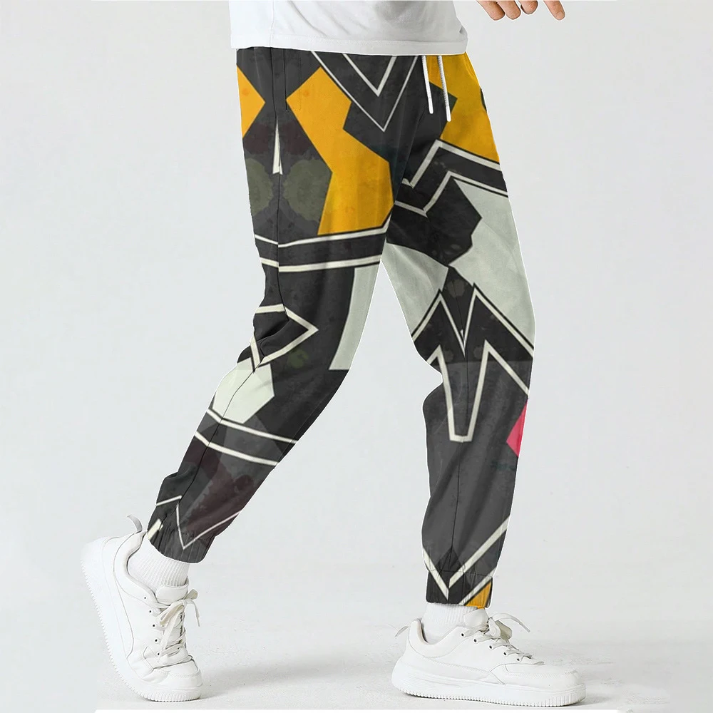 Pantalon de sport homme imprimé géométrique graffiti 3D, pantalon de jogging, pantalon de sport, style tendance et confortable. — photo 12